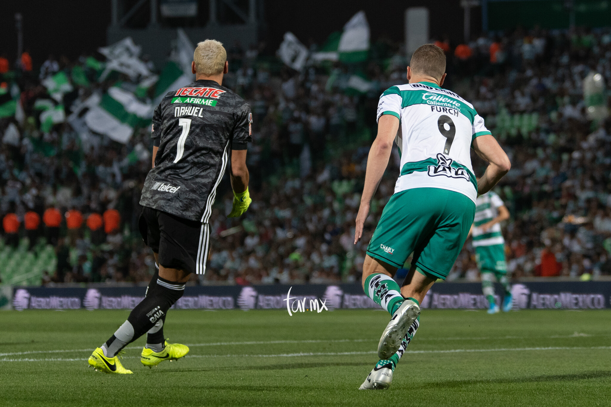 Julio Furch, Nahuel Guzmán, Santos vs Tigres J6 C2020 Liga ...