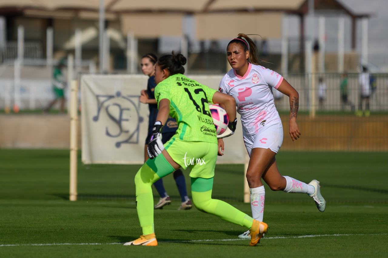 Melany Villeda, Alexia Villanueva, Santos vs Pumas J13 A2021 Liga MX femenil  //  