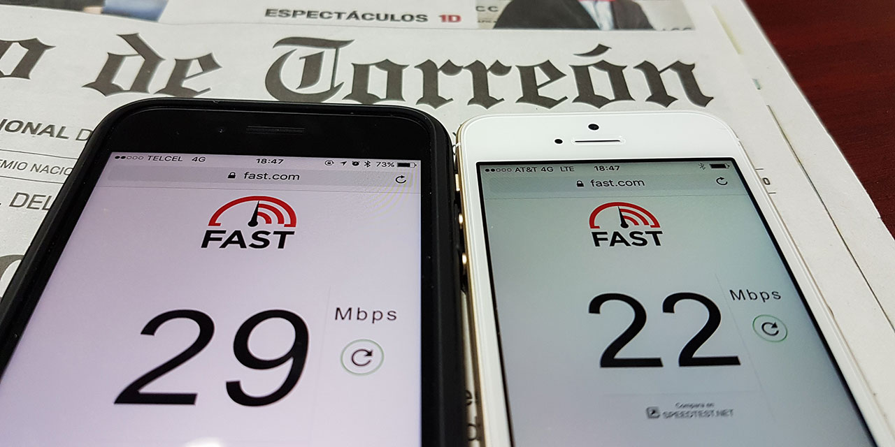 Velocidad de Internet móvil en Torreón
