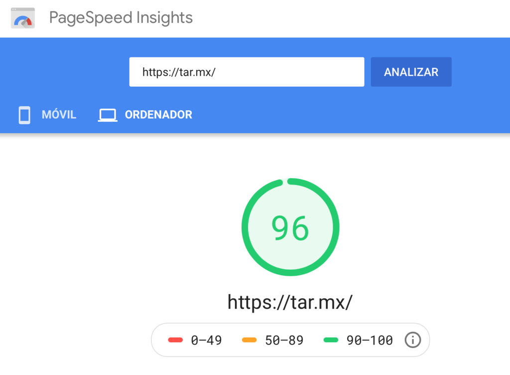 PageSpeed Insights de Google PageSpeed Insights de Google